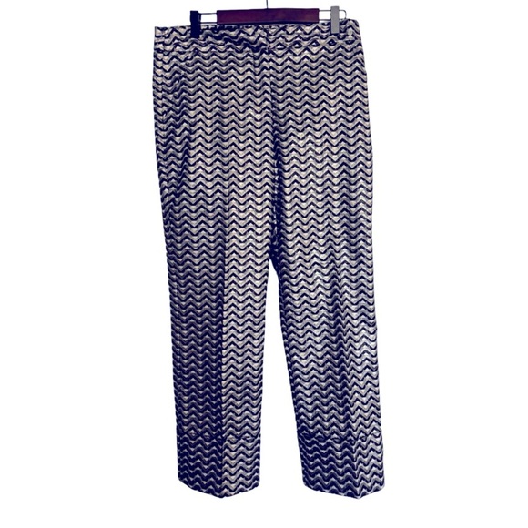 Trina Turk -The Banshee pant cropped bootcut dress pant in metallic jacquard. - Picture 13 of 15